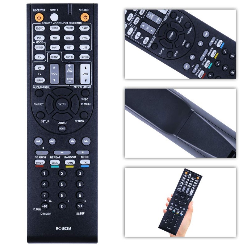 Replacement Onkyo AV Receiver Remote Control, Compatible With RC-803M TX-NR509