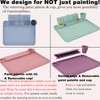 Svartur Silicone Painting Mat with Cup and Palette Detachable, 17"X13"