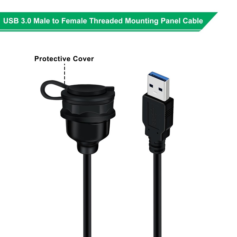 HuaLiSiJi USB Panel Flush Mount Cable 5Gbps Data Transmission USB
