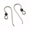 Hackberry Creek 10 Gray Niobium Hypoallergenic Earring Hooks with Black