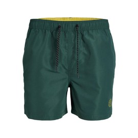 JACK & JONES Men's Jpstfiji Jjswim Solid Sn Ly Swimming Shorts, Jungle Green, L