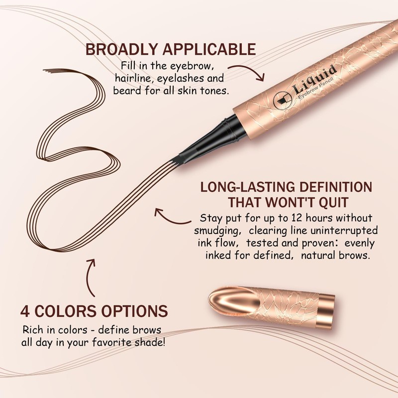 Eyebrow Pen 4-Fork Tip Lift & Snatch Brow Pencil Light
