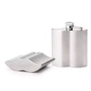 4oz Moustache Stainless Steel Hip Flask in Gift Box by