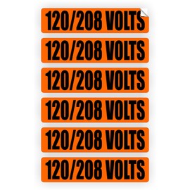 120-208 Volts Voltage & Conduit Markers | Stickers | Decals | Labels Electrical 6x