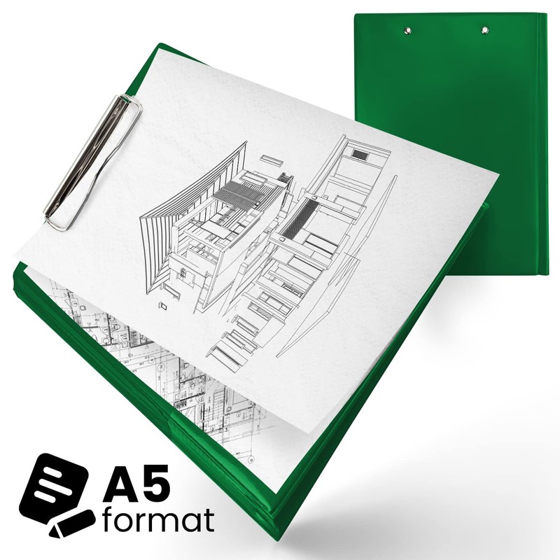 Netuno Clipboard Folder A5 with Clip Light Green Clipboard DIN