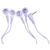 Pair of Tens Electrode Lead Wires 3.5mm with 4 Stud/Snap