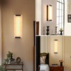 14.2in Alabaster Wall Sconce Hardwired, Large Vertical Natural Marble Wall