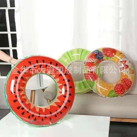 Kids' Watermelon & Fruit Inflatable Swim Ring with Water Balloons Free Size/Strawberry+90 5ea