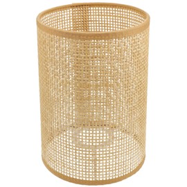 Rattan Drum Lamp Shade Replacement E27/E14 Chandelier Lampshade Natural Woven Cylinder Light Cover Table Lamp Cover for Chandeliers Floor Table Lamps