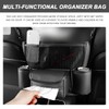 NYTKL Car Handbag Holder Between Seats, Large Capacity Leather Organizer