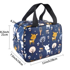 Nanxson Lunch Bag Waterproof Picnic Bag Insulated Bag for On the Go Lunch Office Work Picnic Excursion Beach Car (Navy)