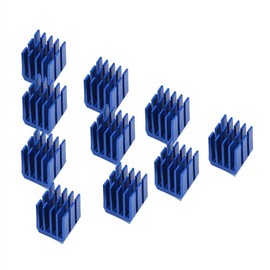 Richer-R 10 Pack 3D Printer Aluminum Heatsink Blue Aluminum Stepper Motor Driver Heatsink Cooling Fins Cooling System for 3D Printer