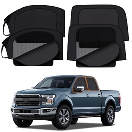 XCBYT 2020-Present F-150 Sunshade | Dual Purpose Car Window Covers with Breathable Mesh | Insulate Heat 99% Sun UV Blackout | Keeps Cool Privacy Curtains for Breastfeeding, Napping, Dressing, Camping