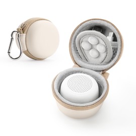 Carrying Case for Babelio White Noise Machine, Mini Sound Machine Protective Compact Traveling Storage Bag, Scratches Shockproof Waterproof (Only Case) (Beige, S)
