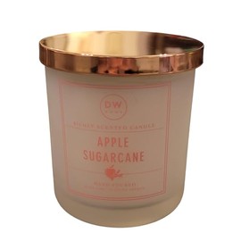 Richly Scented Candle, Single Wick, Gold Tin Lid, 9.3 Oz (Fuji Apples Sugarcane Scent)