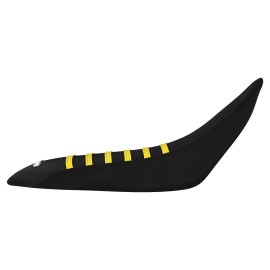 Yamaha Raptor 700 700R Seat Cover 2006-2024 ALL BLACK /  BRIGHT YELLOW RIBS #193