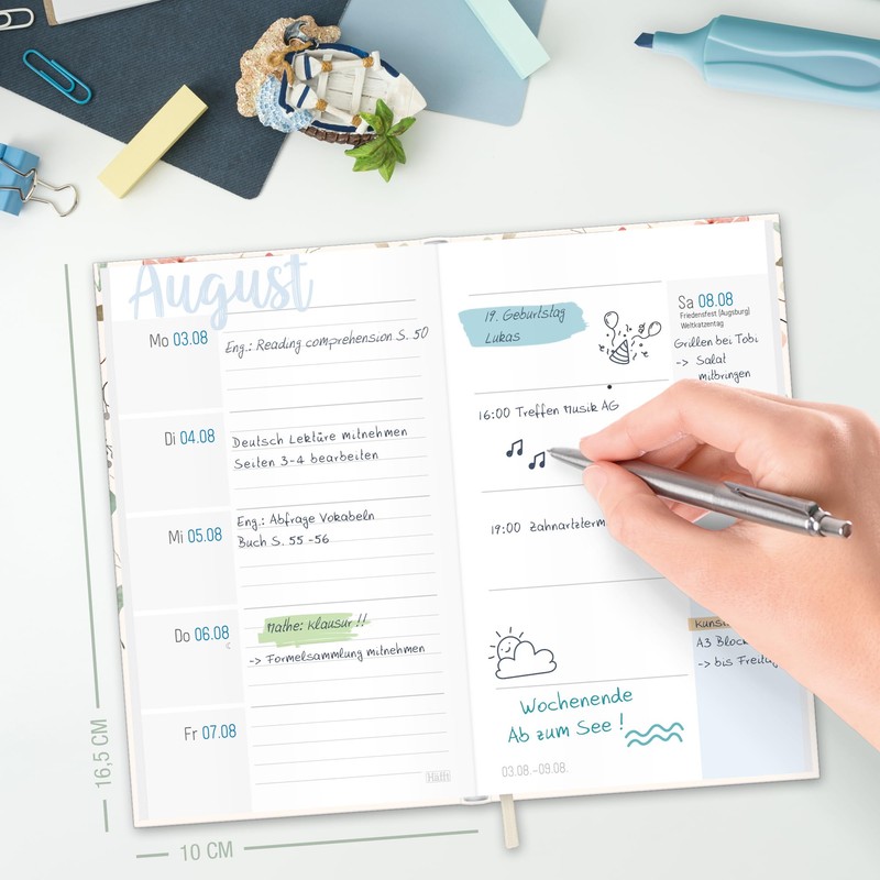 Häfft - Timer A6 Slim 2025/2026 "Wild Blossoms" Student Calendar