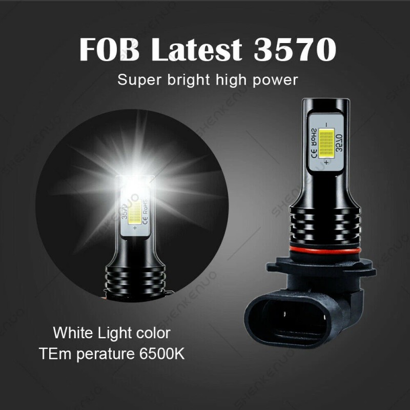 SHENKENUO For Toyota Highlander 2014-2019 6x Front LED Headlight+Fog Light