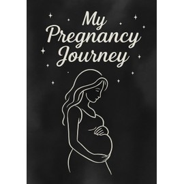 My Pregnancy Journey | Elegant Black Lined Keepsake Notebook with Stars & Baby Footprints: Unique Pregnancy Memory Book for Expecting Mothers | Perfect Baby Shower Gift for Moms-to-Be (120 Pages)