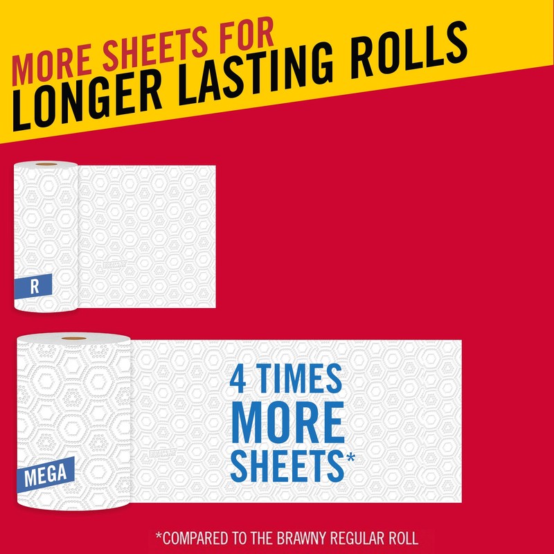 Brawny® Pick-A-Size® Paper Towels, 1 Mega Roll = 4 Regular