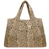 Bowbear Foldable Nylon Reusable Shopping Grocery Bag, Leopard Print