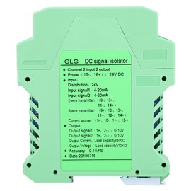 DC Signal Isolator 4~20mA Module Signal Isolator Transmitter Conditioner2 in 2 out 0~10V