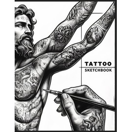 Tattoo Sketchbook: Practice Sketch book with Plain Paper for Tattoo Artists | 110 Pages, Ideal for Freehand Work and as a Gift, 8.5" x 11"