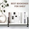 Metal Book Ends for Shelves - Heavy Duty Adjustable Bookends