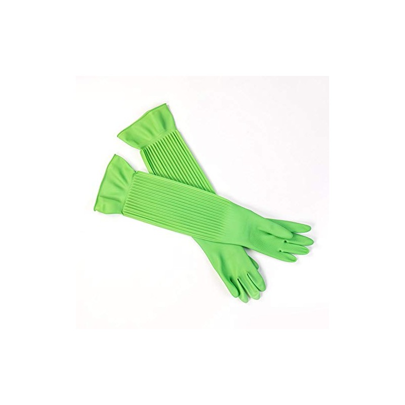Arms Length Latex All Purpose Cleaning Gloves, Textured Fingers, Pair