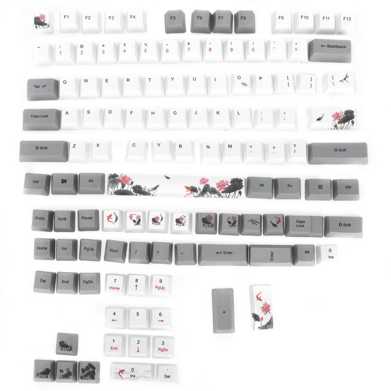 PBT Keycaps 118 Key English Style With Animal Pattern Elements