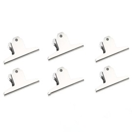 Extra Large Bulldog Clips, 6pcs 4 Inch Silver Tone Metal File Binder Clamps for Home Office School Supplies (Silver-10cm)