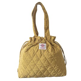 Holiday A.M. Tote Bag, Men's, Women's, Available in 3 Colors, Size: Length 13.8 x Width 15.4 x Width 1.5 inches (35 x 39 x 4 cm), Drawstring Quilting, 2-Way (KB139), yellow (mustard)