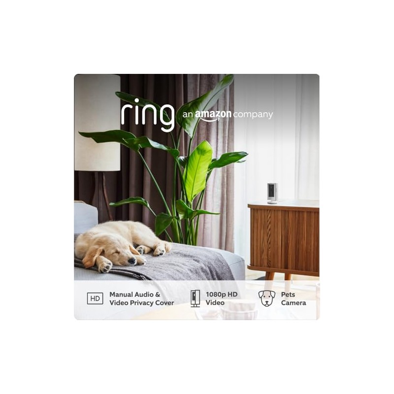 Ring Ring Indoor Camera (2nd Gen) | Plug-In Pet Security