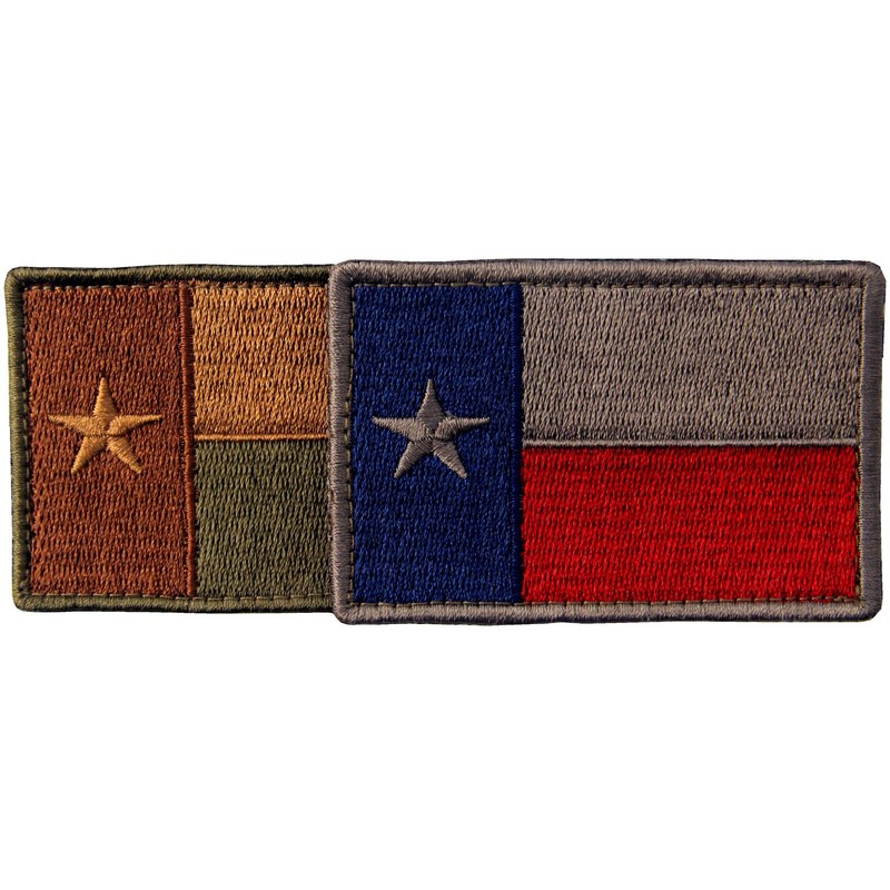 Bundle 2 Pieces - EmbTao Texas Embroidered Tactical Fastener Hook&Loop