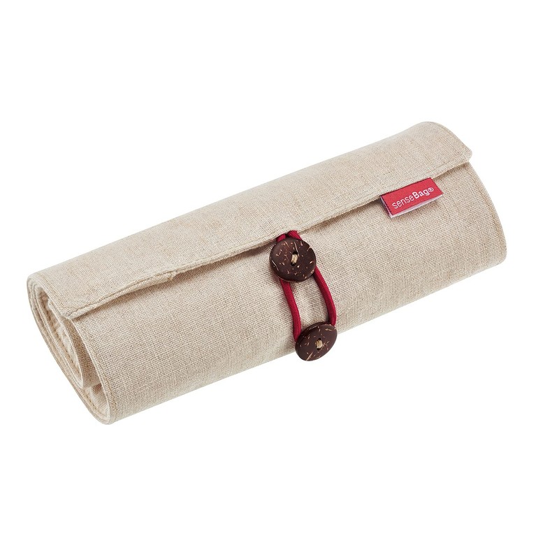 senseBag Rollmäppchen Eco creme, nachhaltige praktische Mappe aus 100% recyceltem