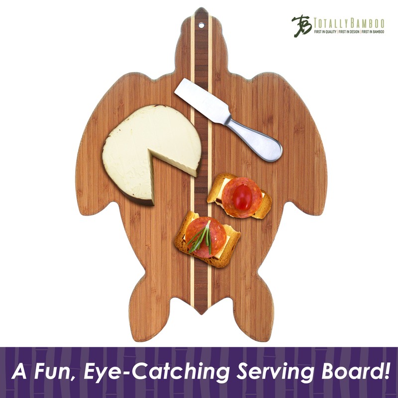 Totally Bamboo Sea Turtle Cutting Board, 14-7/8" x 11"