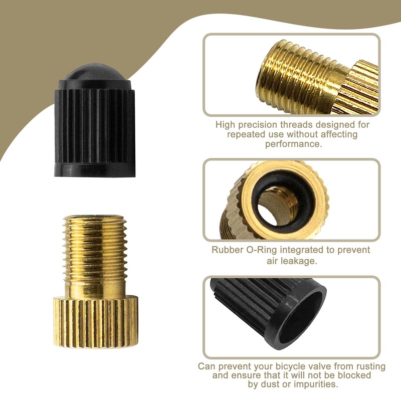 Quacc 2 PCS Presta Valve Adapter Bicycle Valve Adapter, Convert