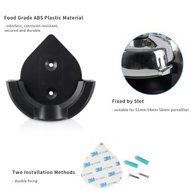 CAFEMASY Espresso Portafilter Wall Mount Holder Espresso Machine Accessories Barista Tools Pack of 2pcs Durable ABS Coffee Portafilter Rack for Hanging 58mm 54mm 51mm Portafilter