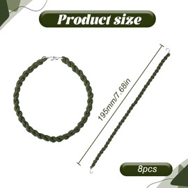 8 Pcs Army Trouser Twists Military Elastic Boot Straps Trouser Belt Leg Straps Military Trouser Leg Straps Boot Straps Boot Cinch Straps Metal Hooks for Men and Women Outdoor Hiking Military