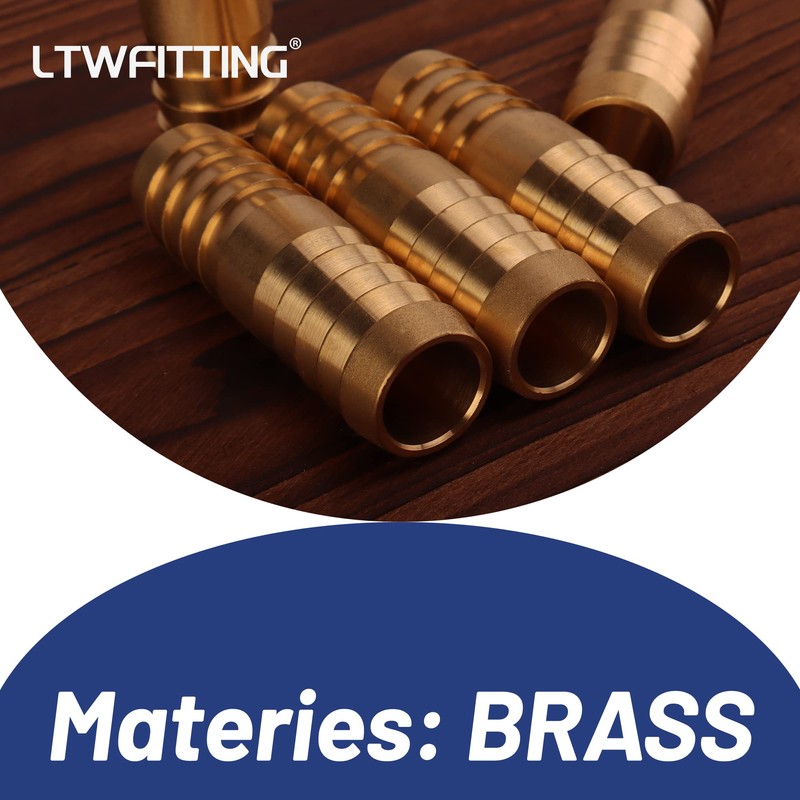 LTWFITTING Brass Barb Splicer Mender 8mm ID Hose Fitting Air