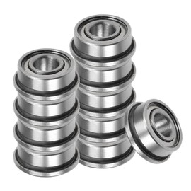 Kozelo F683ZZ Flange Ball Bearing - [3 x 7 x 3 mm] Replacement Wheel Bearing for Wheelbarrow Lawn Mower Hand Truck Axle Use Chrome Steel ABEC1 Pack of 10