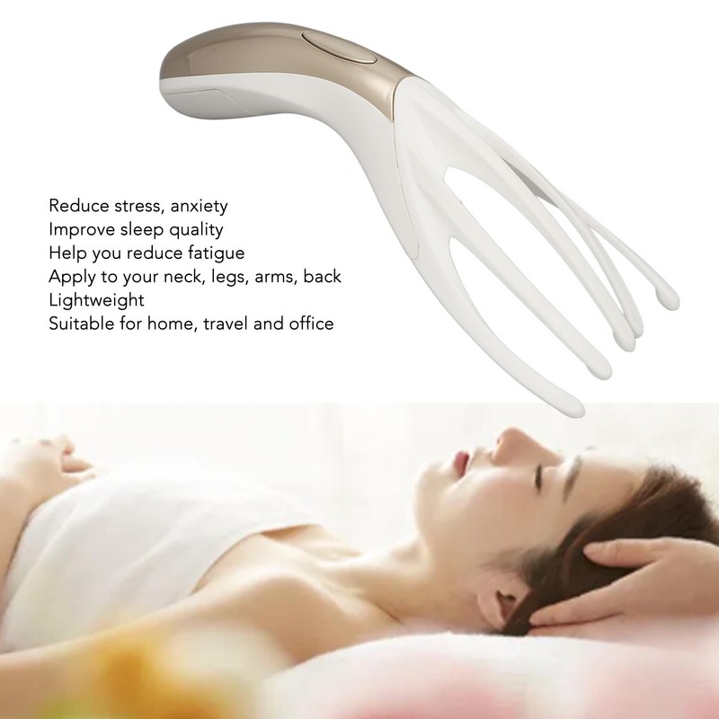 Electric Scalp Massager Mini Portable Vibrating Claw Head Massager for