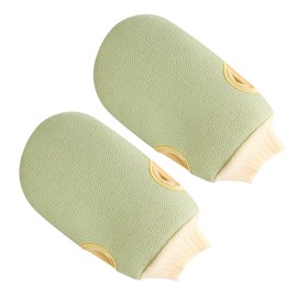 TOVINANNA 2pcs Light Mittens Exfoliating Shower Gloves Body Massage Gloves for Types for Neck Shoulders and Feet Exfoliation