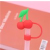 4 PCS Cherry Straw Topper Universal Cherry Straw Covers Silicone