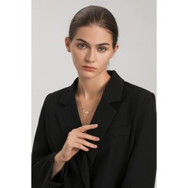 UMAGICBOX - Collar con nombre personalizado – Elige entre 14 estilos de fuente, colgante personalizable chapado en oro de 18 quilates, regalo ideal para cumpleaños, día de la madre, Navidad, mujeres,