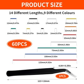 840 Pcs Breadboard Jumper Wires Kit,Preformed 2-125mm Wires in 14 Lengths with Storage Case and Tweezers,Flexible Breadboard Cables Set for Breadboards DIY and Laboratory Circuit Boards