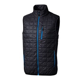 Cutter & Buck Rainier Primaloft Mens Eco Insulated Full Zip Puffer Vest, Dark Navy, Large