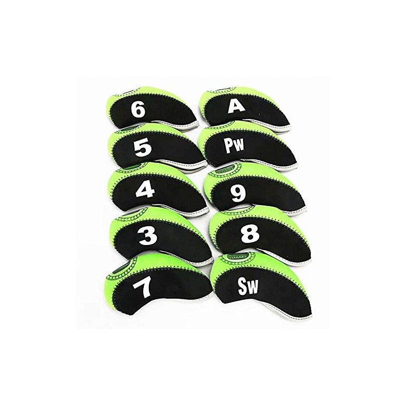 TSUCIA Iron Cover, Golf Count, Headcover, Set of 10 (Blue