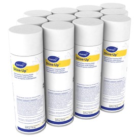 Diversey 904390 Shine-Up Multi-Surface Foaming Polish, Use to Clean Furniture, Vinyl, Stainless Steel, Lemon Scent, Aerosol, 15-Ounce (Pack of 12)
