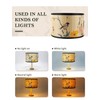 Bamboo Lampshade Drum Shape with Floral Print - Easy Click